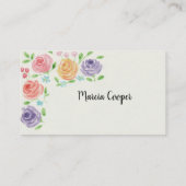 Waterverf Flowers Visitekaartje (Achterkant)