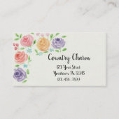 Waterverf Flowers Visitekaartje (Voorkant)