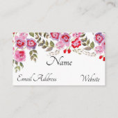 Waterverf Flowers Visitekaartje (Achterkant)