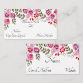 Waterverf Flowers Visitekaartje (Voorkant / Achterkant)
