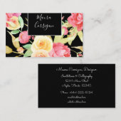 Waterverf Flowers Visitekaartje (Voorkant / Achterkant)