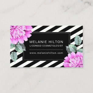 Waterverf Flowers Visitekaartjes