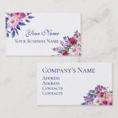 Waterverf Flowers Visitekaartjes (Voorkant / Achterkant)