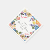 Waterverf Flowers Vrijgezellenfeest Servet (Hoek)