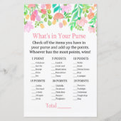 Waterverf Flowers Wat zit er in je handtas? (Voorkant)