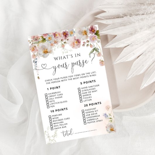 Waterverf Flowers Wat zit er in je tas spel