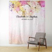 Waterverf Flowers Weddenschap Foto Booth Backdrop Wandkleed (In situ)