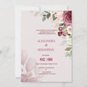 Waterverf Flowers Weddenschap Kaart (Voorkant)