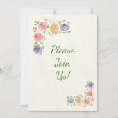 Waterverf Flowers Weddenschap Kaart (Voorkant)