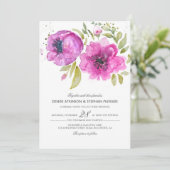 Waterverf Flowers Weddenschap Kaart (Staand voorkant)