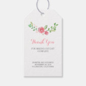 Waterverf Flowers Wedding Cadeaulabel (Voorkant)