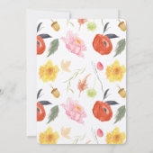 Waterverf Flowers Wedding Kaart (Achterkant)