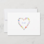 Waterverf Flowers Wedding RSVP Kaartje (Achterkant)