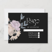 Waterverf Flowers Wedding RSVP Kaartje (Voorkant)