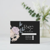 Waterverf Flowers Wedding RSVP Kaartje (Staand voorkant)