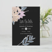 Waterverf Flowers Wedding Save The Date (Staand voorkant)