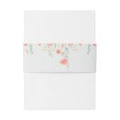 Waterverf Flowers Wedding Uitnodigingen Wikkel (Achterkant Voorbeeld)