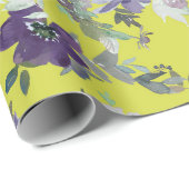 Waterverf Flowers Wrapping Paper Cadeaupapier (Rol Hoek)