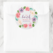 Waterverf Flowers Wreath - Book Elegant Typography Ronde Sticker (Tas)