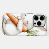 Waterverf Fluffy Bunny Carrot Love Case-Mate iPhone Case (Achterkant (horizontaal))