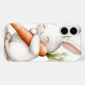 Waterverf Fluffy Bunny Carrot Love Case-Mate iPhone Case (Achterkant (horizontaal))