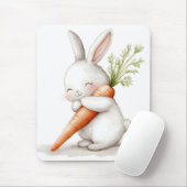 Waterverf Fluffy Bunny Carrot Love Muismat (Met muis)