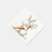 Waterverf Fluffy Bunny Carrot Love Servet (Hoek)