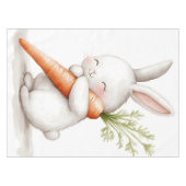 Waterverf Fluffy Bunny Carrot Love Tafelkleed (Voorkant (Horizontaal))