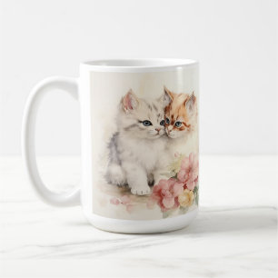  WATERVERF FLUFFY TABBY KITTENS KOFFIEMOK
