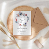 Waterverf fluisteren Blooms Lijst bruiloft Kaart