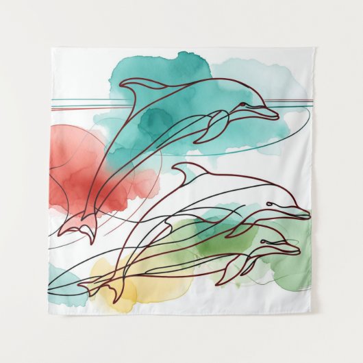 Waterverf fluistert wandkleed (Voorkant)