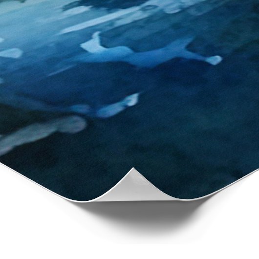 Waterverf Fly Fishing Poster - Geviste kunst (Hoek)