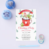 Waterverf Flyer-kerstfeest uitnodiging Flyer (Enkel)