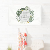 Waterverf foliage 30e verjaardag spandoek (Insitu)