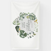 Waterverf foliage 30e verjaardag spandoek (Verticaal)