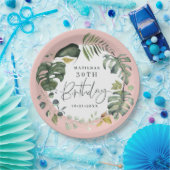 Waterverf foliage 30e verjaardagsfeest papieren bordje (Feest)