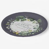 Waterverf foliage 50e bruiloft papieren bordje (Gekanteld)