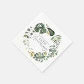 Waterverf foliage 50e bruiloft servet (Hoek)