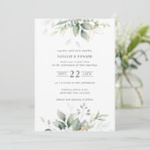 Waterverf foliage botanical greenery bruiloft (Staand voorkant)