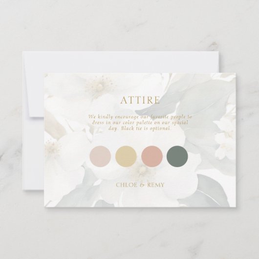 Waterverf Foliage bruiloft pastel kleding Kaart (Voorkant)