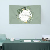Waterverf foliage bruiloft spandoek (Beurs)