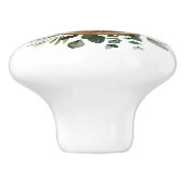 Waterverf Foliage Compass Keramische Knop (Zijkant)