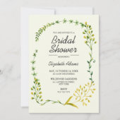 Waterverf Foliage Delicate Herbs Vrijgezellenfeest Kaart (Voorkant)