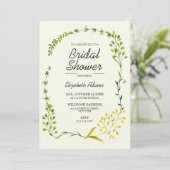 Waterverf Foliage Delicate Herbs Vrijgezellenfeest Kaart (Staand voorkant)