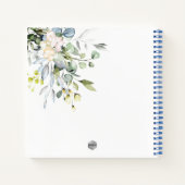 WATERVERF FOLIAGE DUSTY BLUE GUM WEDDING PLANNER NOTITIEBOEK (Achterkant)