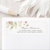 Waterverf Foliage Elegant Bruiloft Etiket (Insitu)