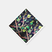 Waterverf Foliage en Butterflies Artwork Servetten (Hoek)