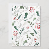 Waterverf Foliage Familie Foto Kerstmis Kaart (Achterkant)