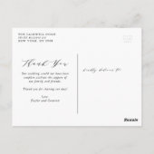 Waterverf Foliage Foto bruiloft Hartelijk dank Briefkaart (Achterkant)