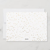 Waterverf Foliage Foto Gold Stars Kerstmis Feestdagenkaart (Achterkant)